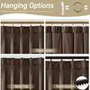 Pinch Pleated Brown Velvet Curtains for Living Room Modern Elegant Plush Velvet Luxury Fabric Room Darkening Window Drapes Bedroom Curtain 40x90