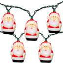 10 Light Santa Head Light Set - 8.5Ft Christmas Santa Claus Decorations String Lights with 10 Santa Claus Decorations Lights, Santa Claus Novelty Fairy Lights for Party Kid's Room Xmas Tree Decor