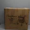 Foldable Rollator Walkers with Seat for Seniors, 450 lb Capacity, 8'' Wheels, 18" Big Seat, 6-Position Adjustable Height, Heavy-Duty Aluminum Rolling Walker (Purple)