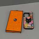 for iPhone 15 Pro Wallet Case with Card Holder, Cute Funny Designer Floral Cat Pattern Kickstand Magnetic Clasp Back Flip Folio Leather Cases for iPhone 15 Pro Phone for Girls Women,6.1 Inch