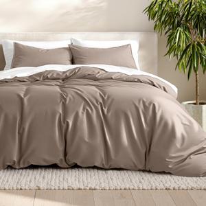 Bare Home Bedding Duvet Cover King Size - Premium 1800 Super Soft Collection - Lightweight, Cooling - Soft Breathable Bedding Duvet Cover (King, Taupe)