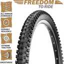 MOHEGIA Mountain Bike Tires Set: 2 Pack 26x2.1/27.5x2.1/ 29x2.1 Inch Folding Bicycle Tires Replacement and Pair 26/27.5/29 Inch Inner Tubes Schrader Valve with Tire Levers