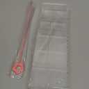 9.6 Large Acrylic Straw Holder for Cabinet Door, Reusable Adjustable Two-Part Straws Organizer with Ultra Sticky Adhesive Strips, 2026 Straw Storage for Kitchen Cupboard (Transparent)