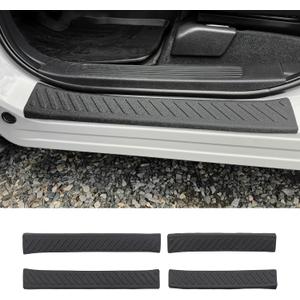 Door Sill Protector Compatible with 2023-2025 Honda Pilot 2023-2025 Honda Ridgeline Step Protector Door Edge Step Guard Car Side Dust Shield Cover 2024 Pilot Exterior Accessories (Outer)