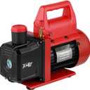 PB Motor Tech 4.5CFM 1/3HP Single-stage Vacuum Pump, 110V/60Hz Rotary Vane Vacuum Pump for HVAC Systems, Autmotive and Household Air Conditioning Maintenance, No Oil Included