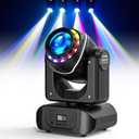 108W Moving Head Beam Light with Remote Control,18-Facet Prism DJ Lighting 10 Gobos 8 Colors DJ Lighting Spotlight by DMX and Sound Activated for Wedding,Parties,Bar,Live Show