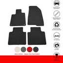 IKON MOTORSPORTS, Floor Mats Compatible with 2018-2022 Honda Accord, Black Nylon Carpet Front & Rear 4PC Set, 2019 2020