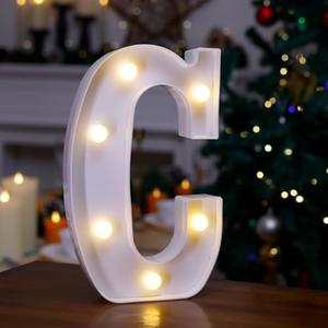 TRONSBOO LED Marquee Sign Light Up Letters, Alphabet Light Up Letters Sign, Battery Powered LED Letter Lights for Night Light, Wedding, Birthday, Party, Christmas or Home Decor (Letter C)