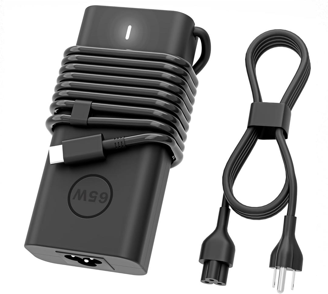 65W 60W USB C Laptop Charger Compatible with Dell Latitude XPS Chromebook Fast Charger Type C Power Cord