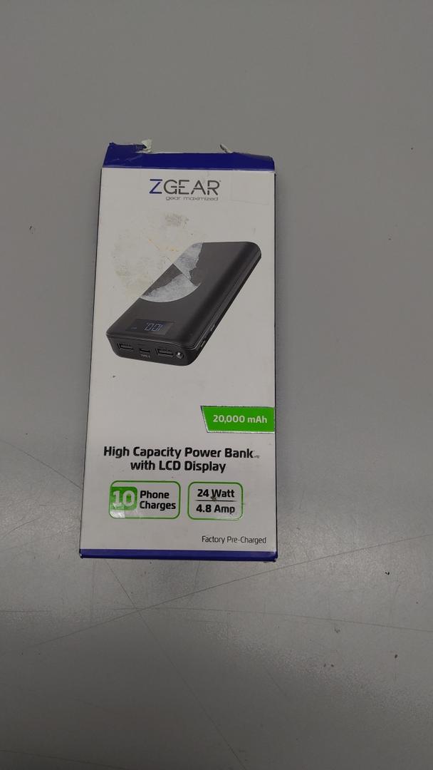 ZGEAR 20,000 mAh High Capacity Power Bank With LCD Display