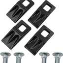 4 Pack Auger Teeth 3 Point Auger Cutting Edge with Screw Square Hole Replacement with Hardware for Most Heavy Duty 3 Point Post Hole Digger