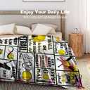 Softball Blanket Ligtweight Cozy Soft Print Flannel Soccer Baseball Throw Blankets for Kids Boys Girls Adults Gifts 50"X40"