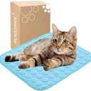 MICROCOSMOS Summer Cooling Mat & Sleeping Pad- Water Absorption Top, Materials Safe, Easy Carry, EZ Clean. Keep Cooling for Pets, Kids and Adults.(Blue, 19" x 15")