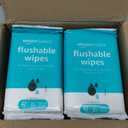 Amazon Basics Flushable Adult Toilet Wipes, Fragrance Free, FSC-Certified, Advanced Flushable Technology, 504 Count (12 Packs of 42)