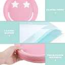 durony 350 Pieces Preppy Smile Face Party Decorations Pastel Party Supplies Include Smiley Paper Plates Napkins Cups Forks Knives Spoons for Preppy Pastel Birthday Party Decorations, Serve 50 Guest