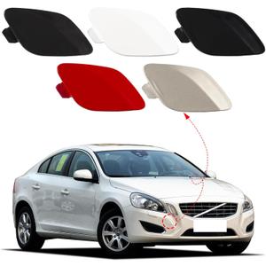 Front Bumper Tow Hook Cover Towing Eye Cap Fit for Volvo S60 2011 2012 2013 30795007 39802519 (Snow White, Right Passenger Side)