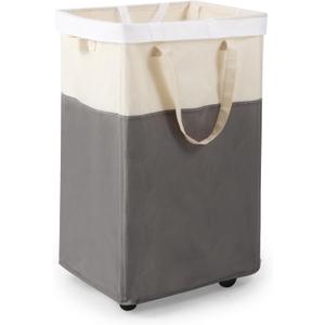 Refamaee Laundry Basket with Wheels, 90L Large Collapsible Laundry Baskets, Foldable Rolling Laundry Hamper with Removable Wash Bag for Laundry, Clothes Storage, Tall Laundry Basket with Handles Black
