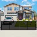 160" Retractable Baby Gate Extra Wide, 41" Tall Retractable Dog Gate for Stairs, Doorways, Decks, Mesh Gate Long Child Gate Pet Gate for Indoor, Outdoor, with Reinforced Mesh Rods, Dual Locks