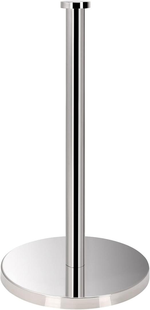 NearMoon Standing Paper Towel Holder, Kitchen Paper Towel Tissue Holder- for Bathroom Countertop, Standard or Jumbo-Sized Roll Paper (with Stainless Steel Base, Chrome Finish)