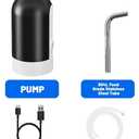 Myvision Water Dispenser for 5 Gallon Bottle, Portable USB Charging Electric Water Pump, Drinking Water Jug Pump for Home, Kitchen, Living Room, Office, Camping, Universal for 3-5 Gallon (Black)