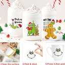 4Pack 30 Pcs Christmas Face Decal Stickers for Crafts Small 3 Inch Rub on Transfers UV Vinyl Faces Eyes Pitcher Decals for Ornaments Glass Drinking Cups Wood Decorations Balls Party Supplies (hoho30)