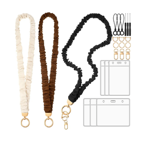 crunchies Lanyards for Id Badges, Stretchy Lanyard for Women Teacher Nurse