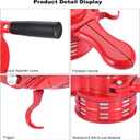 Sumnacon Hand Crank Siren Manual Operated Air Raid Siren with Foldable Handle for Sporting Events, Emergency Sturdy Waterproof Aluminum Alloy Tornado Sirens Portable Loud Volume Emergency Sirens, Red