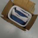 LE TAUCI Ceramic Spoon Rest for kitchen, 4.8 Inches Spoon Holder for Stove Top, Coffee Spoon Rest, Spoon Cradle, Kitchen Basics, Kitchen Accessories For Utensils, Set of 4, Ceylon blue