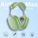 Case for Airpods Max Headphones, Ear Pad Case Cover/Ear Cups Cover/Headband Cover for AirPods Max 2 & 1 (USB-C/Lightning) (2026/2024/2020), Silicone for Apple Airpod Max 2, Accessories Cases (Green)