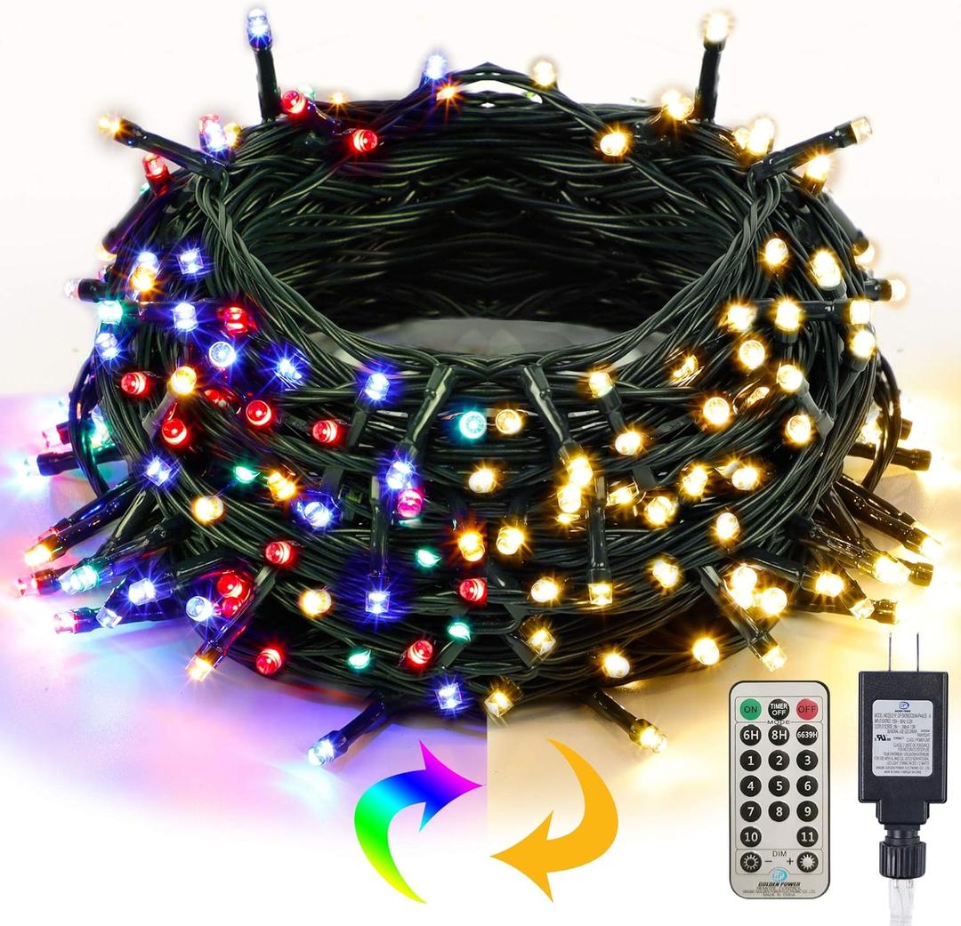 Twinkle Star Christmas String Lights, 66ft 200 LED Color Changing Tree Light Plug in 11 Modes Functions Warm White & Multicolor with Remote Timer, Connectable for Outdoor Indoor Xmas Party Decorations Twinkle Star Christmas String Lights, 66ft 200 LED Color Changing Tree Light Plug in 11 Modes Functions Warm White & Multicolor with Remote Timer, Connectable for Outdoor Indoor Xmas Party Decorations