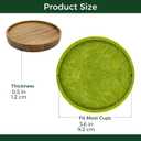 Acacia Wood Coaster Set of 8 with Holder - Dual-Material Design (4 Wood & 4 Absorbent Felt Pads) - 3" Non-Slip Furniture Protectors for Coffee Table, Home Bar & Office, Round Coaster Set
