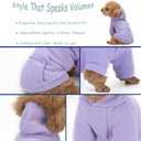 Winter Dog Hoodie with Pockets - Solid Color Polycotton Sweatshirt for Small, Medium, and Large Dogs - Soft, Warm, Cozy Pet Clothing for Cold Weather - Ideal for Outdoor Walks.Purple-XL