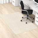 Blvornl Office Chair Mat for Hardwood Floor, 36" x 48" Desk Chair Mat for Hard Wood and Tile Floor, Large Anti-Slip Hard Floor Protector Rolling Chair Mat, PVC Mat Desk Rug for Office, Light Brown