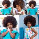 Hippie Small Afro Wigs for 1-8,Adjustable Afro Kinky Costume Wig 115Gram Natural Black Synthetic Disco Wigs for Daily And Theme Party(Small,1B)