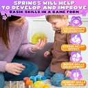 25Pcs Flexible Spring Toy - Elastic Mini Springs with Color & Shape Recognition, Rainbow Springs for Sensory Stimulation - Rainbow Party Favors in the Shapes of a Circle, Heart, Hexagon, Square & Star