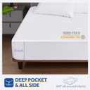 Sealy Heated Mattress Pad Twin, Zone Heating Electric Bed Warmer with Deep Pocket, 10 Heat Setting Controller & 1-12 Hours Auto Shut Off, Knitted Breathable Heated Mattress Cover, White