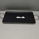 IMUSA Ceramic Nonstick, Stovetop Double Burner Griddle with Metal Handles, 19-Inch, Black (23.8" x 11.6" x 2.2")