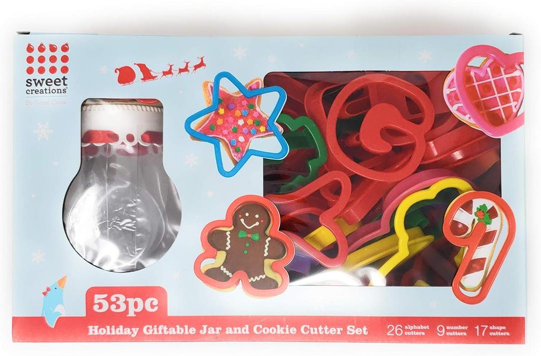 Sweet Creations Season Holiday Giftable Jar And Cookie Cutter Set