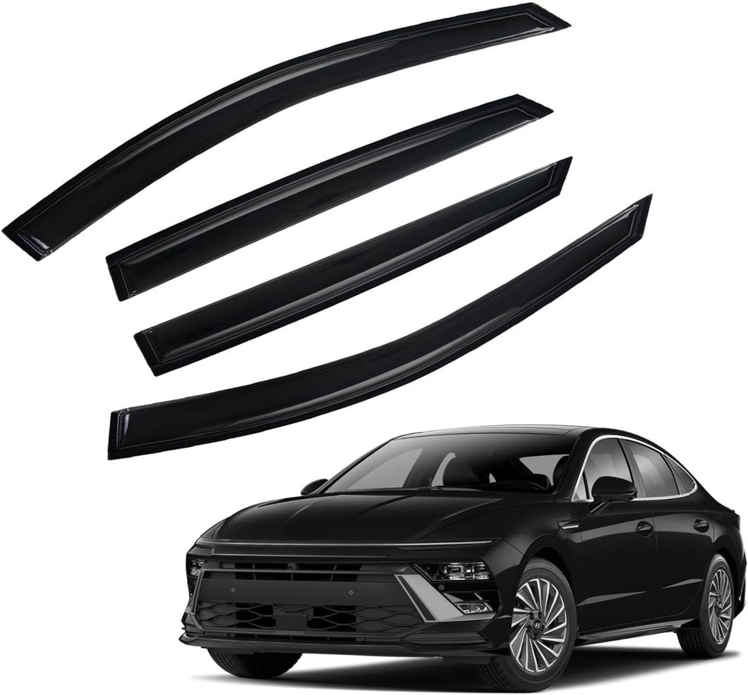 PLDDE Window Rain Guards Compatible with 2020-2024 Hyundai Sonata