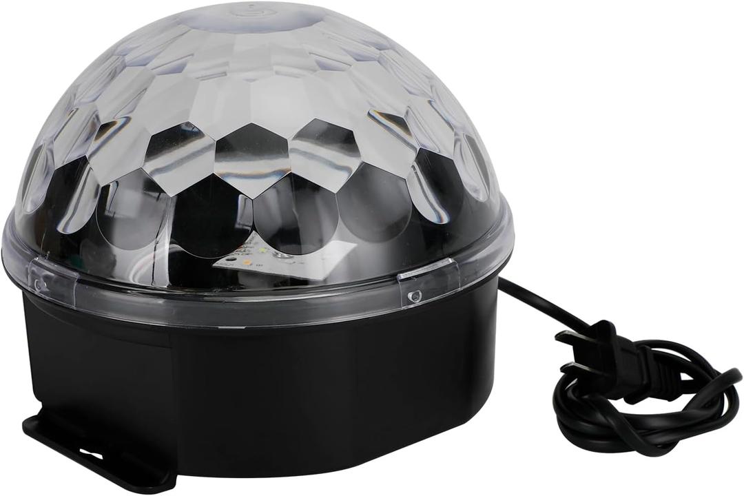 Topteng Disco Ball Party Light, Disco DJ Stage Lighting RGB Crystal Magic Ball Effect Light DMX LED Light for Home Room Karaoke Christmas Halloween Decorations Wedding Show Club