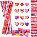 MIAHART 48 Pieces Teenager Party Bag Filler Set, Valentine's Day Pencils Halloween Christmas Pencils Party Goody Bag Fillers for School Supplies
