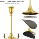 FSyueyun 6 Pcs Brass Candle Holders, Elegant Metal Taper Candle Holders Set, Modern Candlestick Holders for Table Centerpiece, Fireplace Mantel, Wedding, Christmas Home Decor and Housewarming Gift