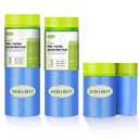 Pre-Taped Masking Film for Painting, 59/43/ 22 in * 66 FT, 3-Rolls Painters Plastic Sheeting with Widened Paint Tape and Drape for Covering Walls, Windows, Cars & Furniture Protection