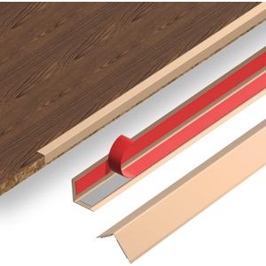 4pcs 48" Gold Metal Corner Protectors, Aluminum Self Adhesive Corner Guards, Metal Wall Edge Protector Strip, Furniture Corner Protectors, Edge Trim for Cabinets and Kitchen Islands(0.8"x0.8")