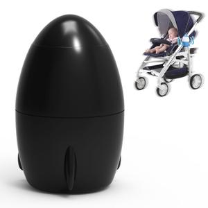 Portable Stroller Rocker, Baby Vibrating Soother with 5 Speed Settings and 40-Minute Timer - Fits Pushchairs & Prams and Strollers (Black)