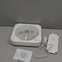 AMACOOL Table Fan, 12 inch Box Fan with 3 Speeds & 8HRS Timer, 270 Pivoting Quiet Air Circulator, Desktop Fan for Bedroom Bathroom Kitchen Office, AC Adapter Included, Co-Branded with Cmyfato-White