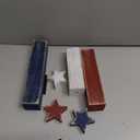 4th of July Table Decorations, 3Pcs Red White and Blue Decorations, Retro Patriotic Memorial Day Tiered Tray Decor, Labor Day Independence Day Fourth of July Decor for Home Office Shelf