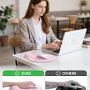 Mouse Pad with Wrist Rest, Ergonomic Mouse Pads for Desk, Office Non-Slip Mousepad with Gel Wrist Support(Light Pink, 10.6''L x 9''W)