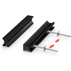 homdiy 10 Pack Adjustable Black Cabinet Pulls 1" to 4" (25-102mm) Adjustable Hole Distance Drawer Pulls