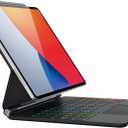 doqo Keyboard case for iPad Air 13 (M2) 2024/ (M3) 2025 and iPad Pro 12.9(6th,5th,4th,3rd Gen), Magic Keyboard case with Multi-Touch Trackpad Slim 7 Colors Backlit Black